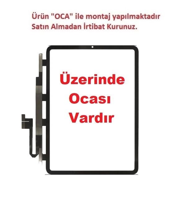 Apple iPad Pro 11 3.Nesil A2377 A2459 A2301 A2460 Dokunmatik Panel - Siyah