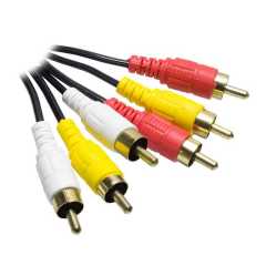 3rca to 3rca dvd/ uydu / konsol  1,5 Metre Kablo Tos-Tos