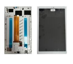 Samsung Galaxy Tab A7 Lite SM-T220 T227 Lcd Ekran + Dokunmatik Çıtalı Full Set - Beyaz