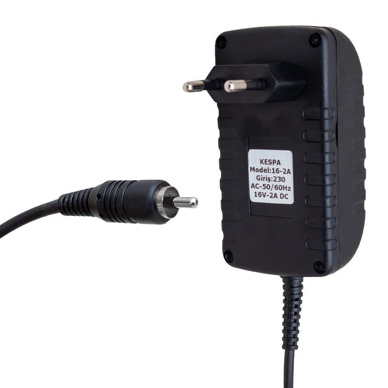 16 Volt - 2 Amper Priz Tipi Tos Fişli Santral Adaptörü