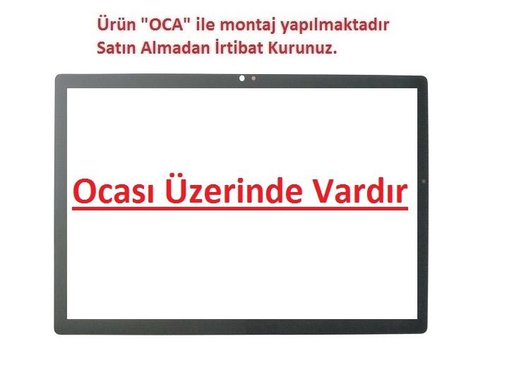 Samsung Galaxy Tab A8 10.5'' SM-X200 X205 X207 Lens Cam Ön Panel - Siyah