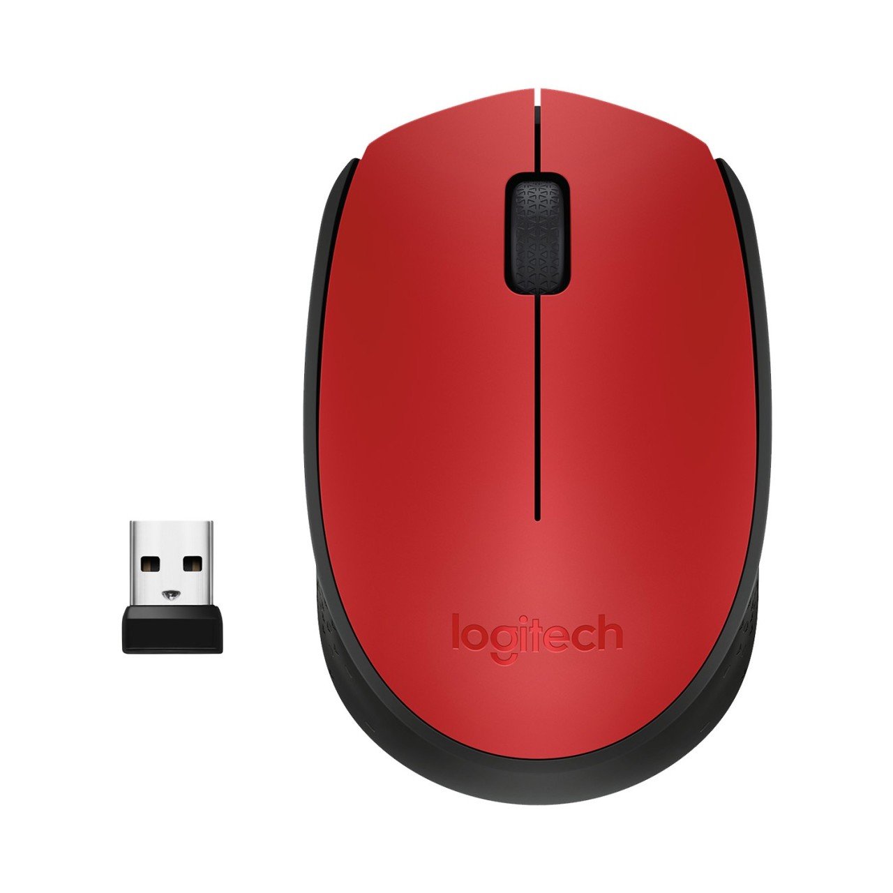 Logitech M171 USB Alıcılı Kablosuz Kompakt Mouse - Kırmızı