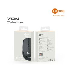 Lenovo Lecoo WS202 1600 DPI 4 Tuşlu Kablosuz Mouse Siyah