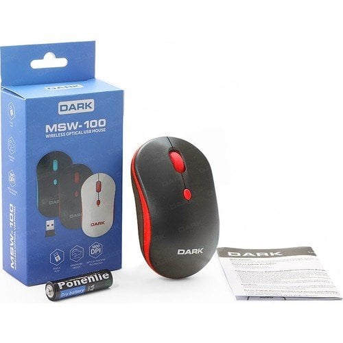Dark MSW100R Wireless Notebook Mouse - Kırmızı/Siyah DK AC MSW100R