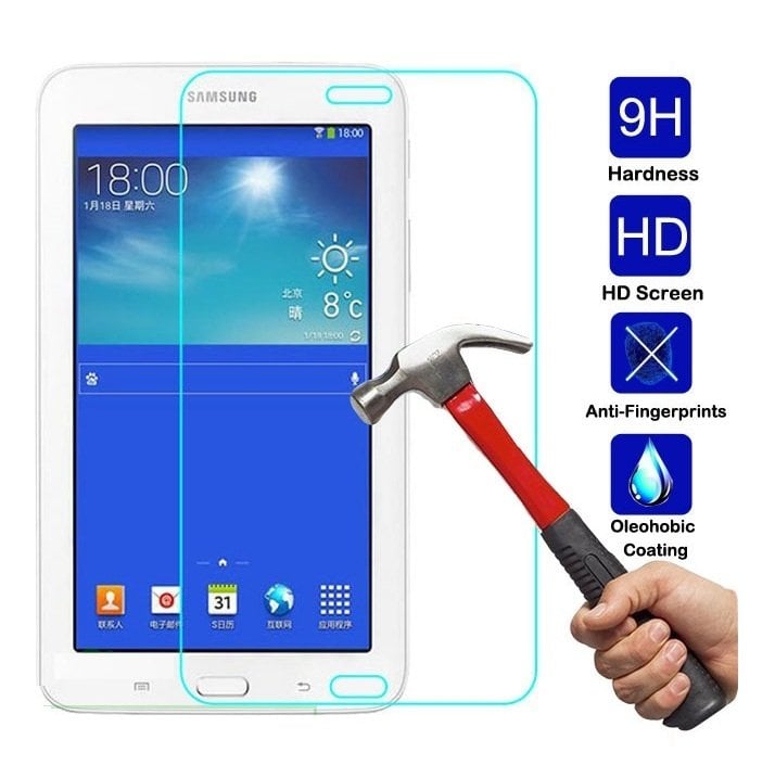 Samsung Galaxy Tab 3 SM-T112 Temperli 9H Kırılmaz Cam - Ekran Koruyucu