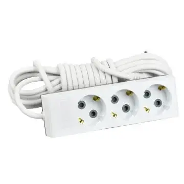 Almera 3 lü 5 Metre Uzatma Kablosu Topraklı Grup Priz - Beyaz