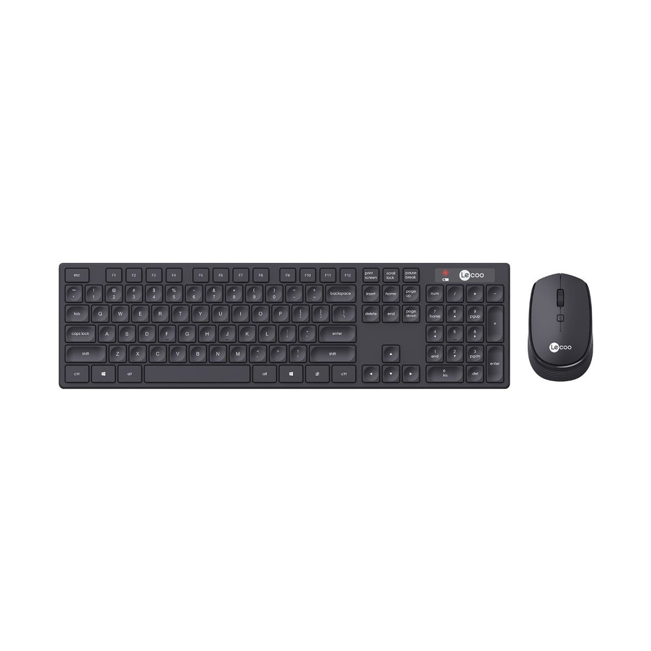 Lenovo Lecoo KM2001 Kablosuz Türkçe Q Klavye & Mouse Set Siyah