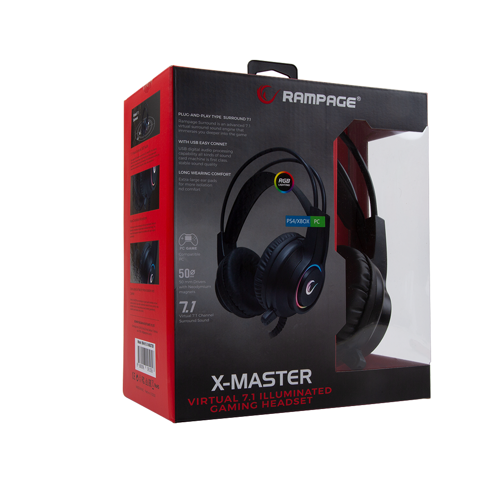 Rampage RM-K15 X-Master 7.1 RGB Oyuncu Kulaklık - Gaming Headset