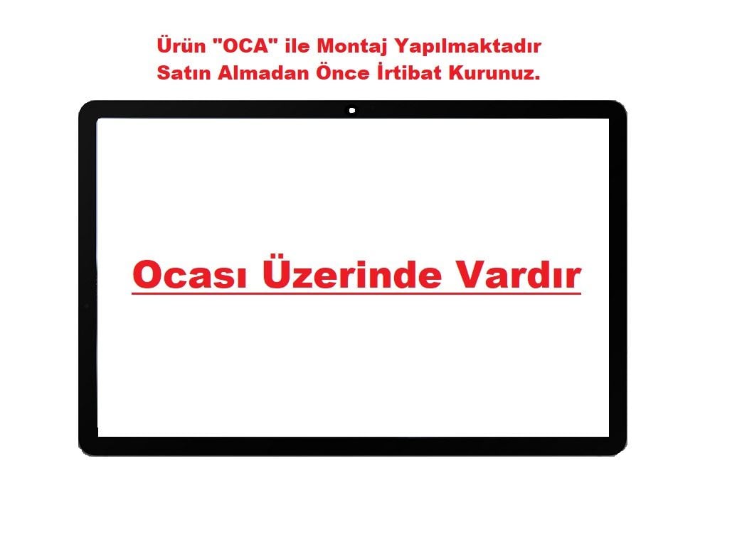 Samsung Galaxy Tab S9 Fe Plus 12.4'' SM-X610 X616 Lcd Lens Cam Ön Panel - Siyah