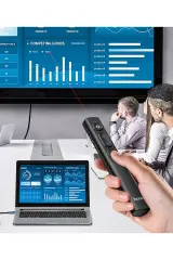 Hoco GM201 Lazerli Kablosuz Sunum Kalemi - Siyah