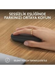 Logitech M350s Pebble 2 Bluetooth Kablosuz Sessiz Kompakt Mouse - Siyah