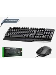 HADRON Hd861 Kablolu Klavye Mouse Set Q Siyah