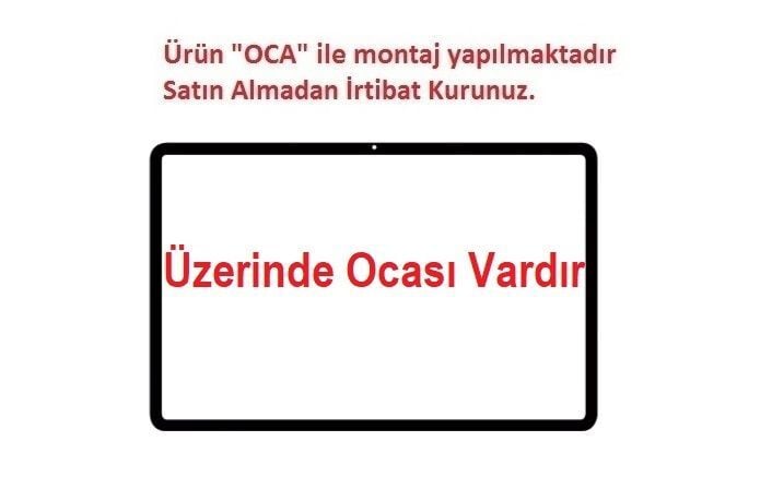 Lenovo Tab Plus TB351FU ZADX0042TR Lens Cam Ön Panel - Siyah