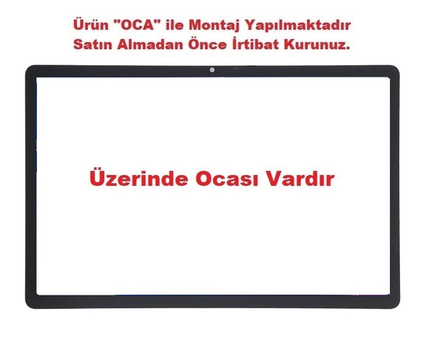 Lenovo Tab M10 3.Nesil TB328F TB328FU TB328XU Lens Cam Ön Panel - Siyah