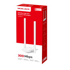 Mercusys MW300UH, N300 Mbps, Yüksek Çekim Güçlü Kablosuz USB Adaptör