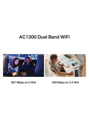 Mercusys MA30H | AC1300 Mbps Dual‑Band Wi‑Fi 5 USB 3.0 Adaptör | Yüksek Çekim Gücü | Tak‑Çalıştır | Windows 10/11