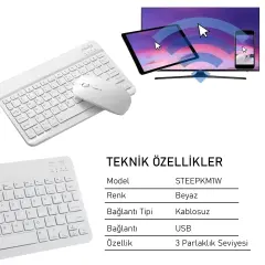 Steep Solid Magic Şarjlı Bluetooth Klavye - Mouse Set
