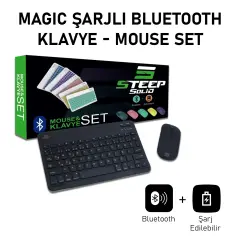 Steep Solid Magic Şarjlı Bluetooth Klavye - Mouse Set