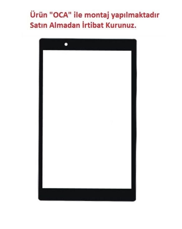Lenovo Tab 4 TB-8504X TB-8504F TB-8504P Lens Cam Ön Panel - Siyah