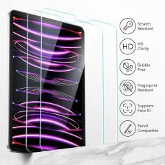 Apple iPad Pro 12.9'' 3.Nesil A1876 A1895 A1983 A2014 Temperli 9H Kırılmaz Cam - Ekran Koruyucu