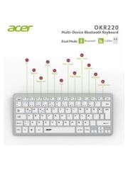 Acer OKR220 MultiDevice Dual Mode 2.4GHZ Bluetooth Klavye (Smart Tv)(Android)