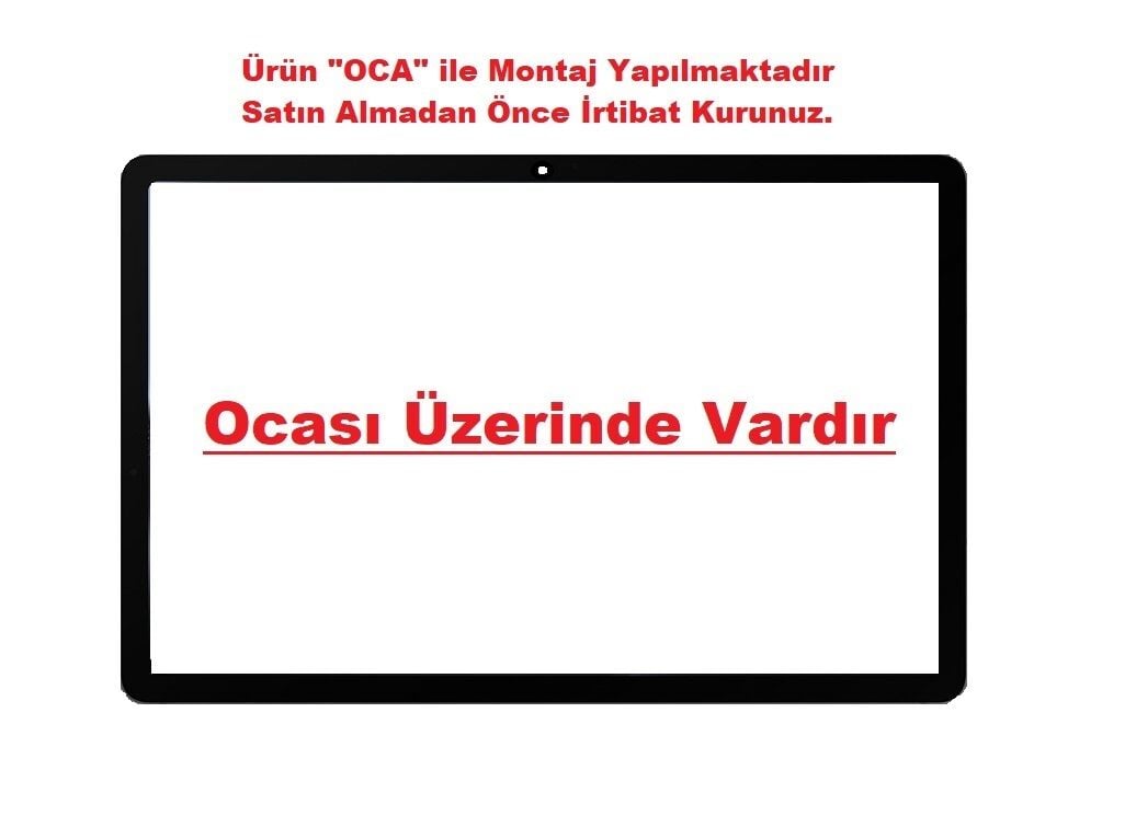 Acer Iconia Tab P10 NT.LFSEY.001 A22001 Lens Cam Ön Panel - Siyah