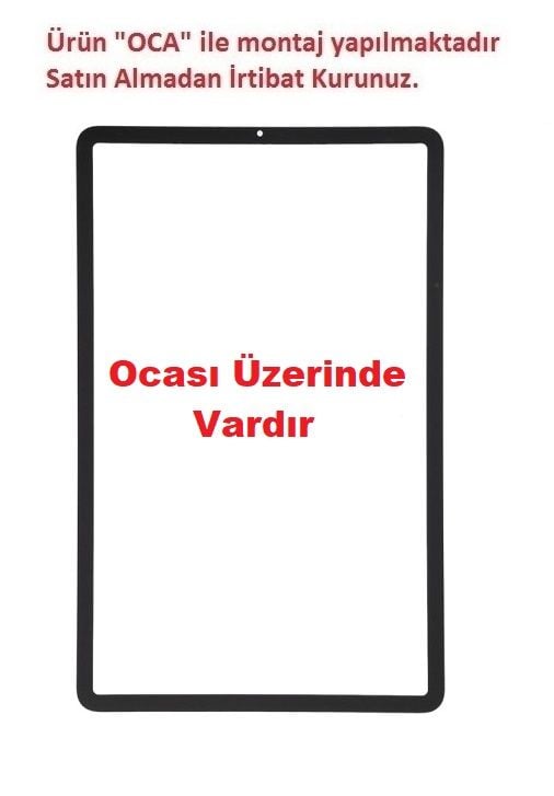 Xiaomi Mi Pad 5 21051182G Lens Cam Ön Panel - Siyah