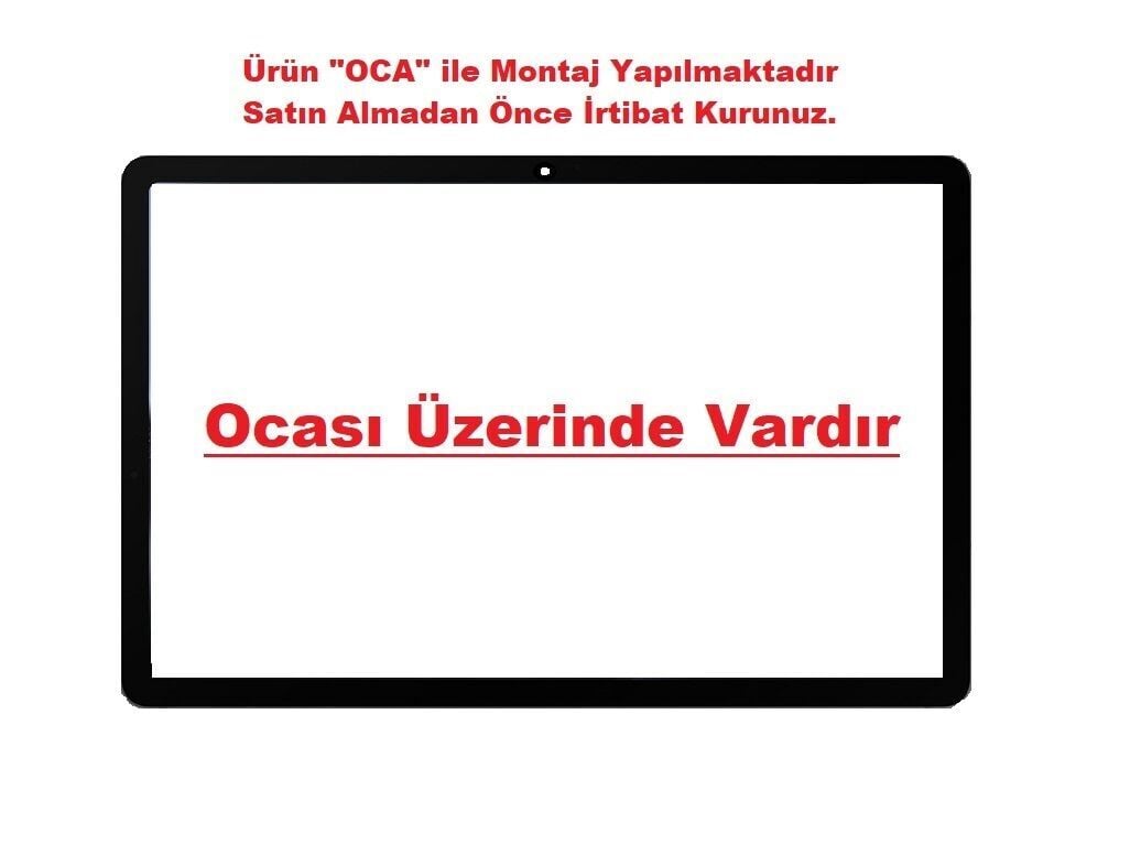 Acer Iconia Tab P10 P10-11 A22001 Lens Cam Ön Panel - Siyah