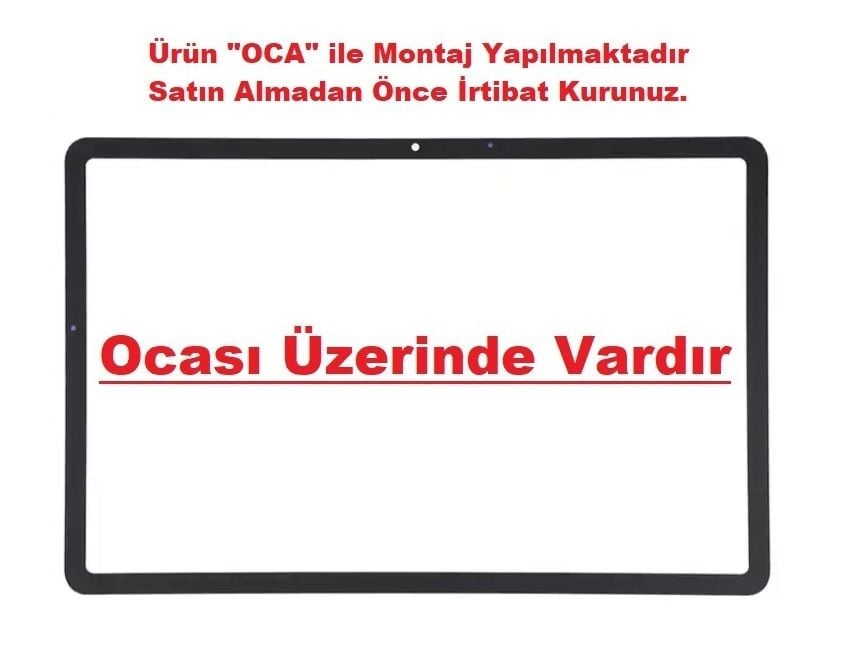 Samsung Galaxy Tab S7 SM-T870 T875 T876 Lens Cam Ön Panel - Siyah