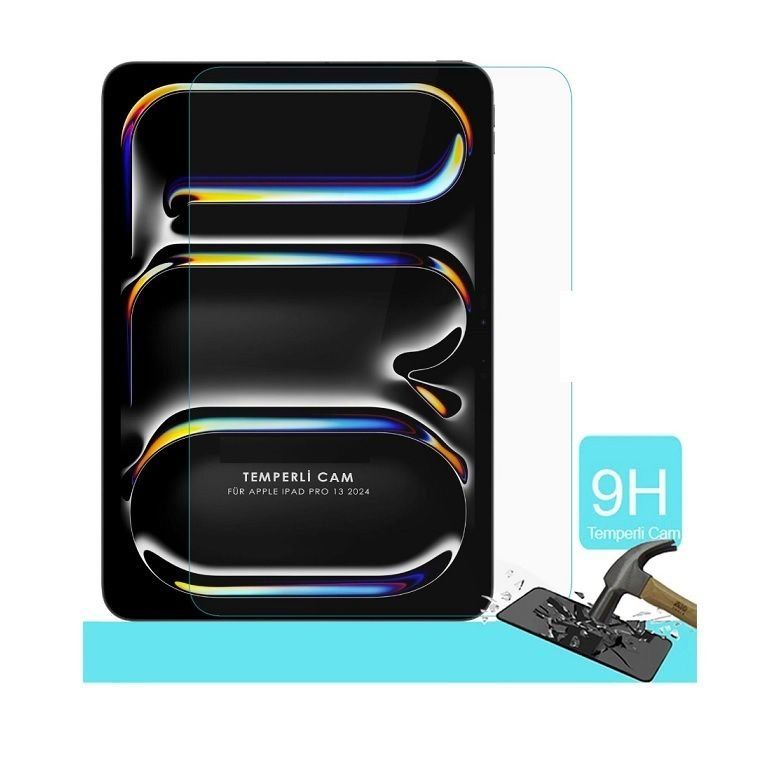 Apple iPad Air 13'' 2024 M2 6.Nesil A2898 A2899 A2900 Temperli 9H Kırılmaz Cam - Ekran Koruyucu