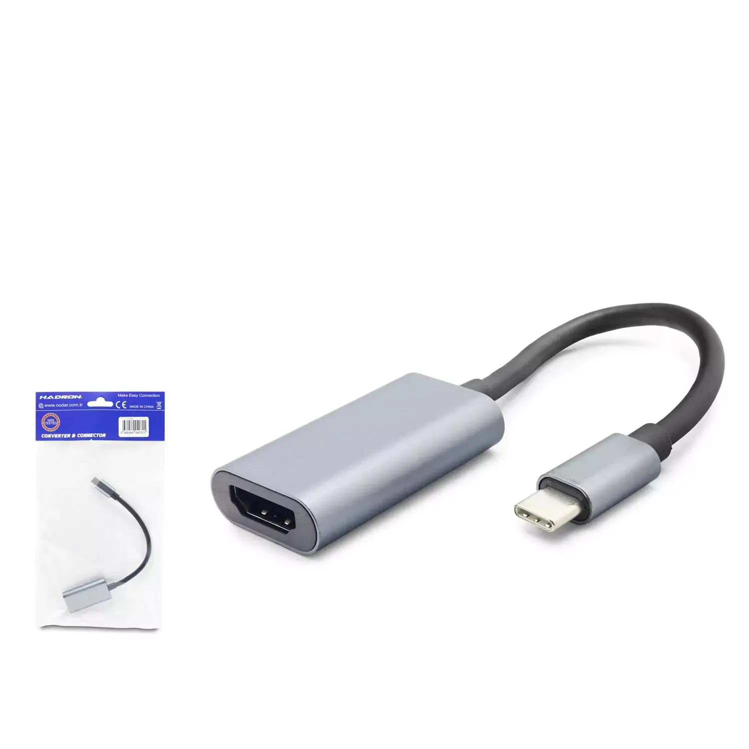 Hadron Hdx7862 Type-C To Hdmi F Çevirici 4K 60Hz Siyah