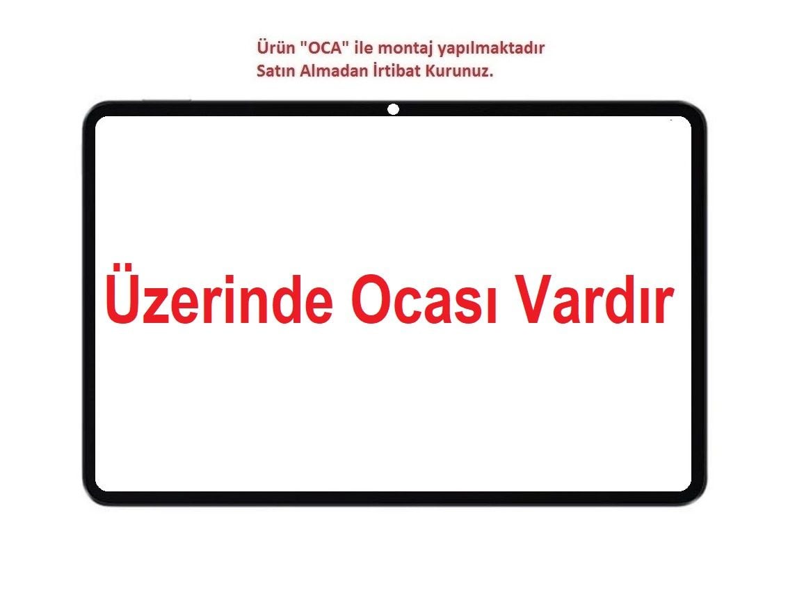 Xiaomi Pad 6 / Mi Pad 6 Pro 23043RP34G Lens Cam Ön Panel - Siyah