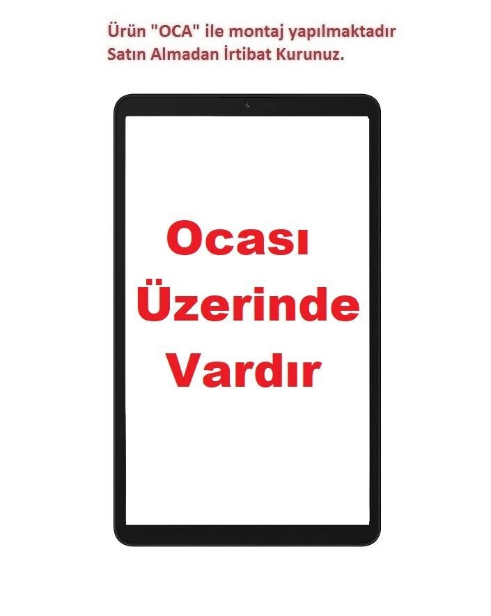 Samsung Galaxy Tab A11 8.7'' SM-X130 X133 X135 Lcd Lens Cam Ön Panel - Siyah