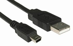 Mini Usb To Usb Erkek 1.5 metre Kablo - Siyah