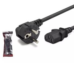 HADRON HDX5549 3 Metre Kasa Güç Kablosu 2.8 Pin 0.75 mm 500W - Siyah