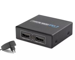 HADRON HDX1284 HDMI Splitter 1080p 3D 1 In 2 Out - Siyah